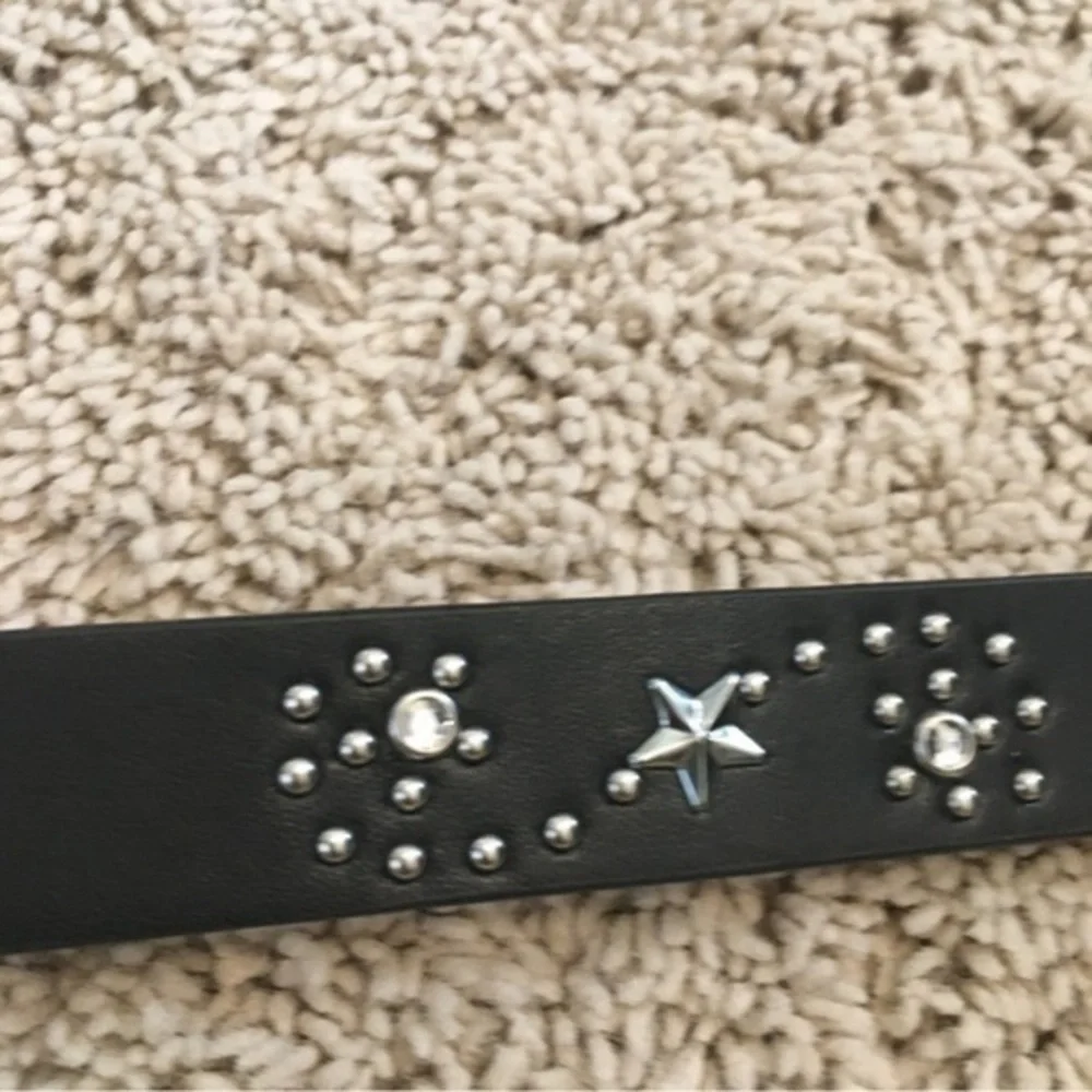 Girls size large black bling belt